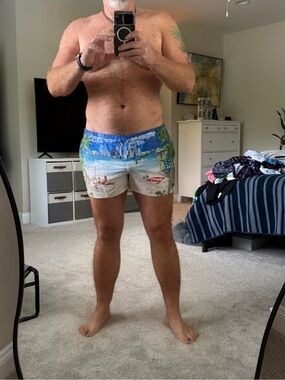 Men's Bang Tropical Print Swim Shorts XL